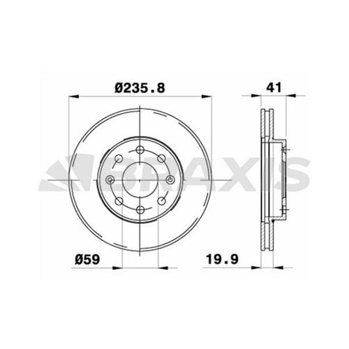 Fren Diski Opel, Chevrolet Ön - 236 MM