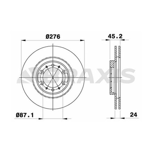 Fren Diski Mitsubishi L200 4X4 96-07, Pajero II 90-99 Ön - 276 MM