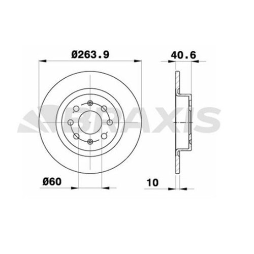 Fren Diski Arka Opel Corsa E, Adam, Grande Punto, Punto Evo, T-Jet - 264 mm
