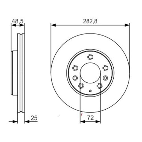 Fren Diski Mazda 6 03-08 Ön - 283 mm