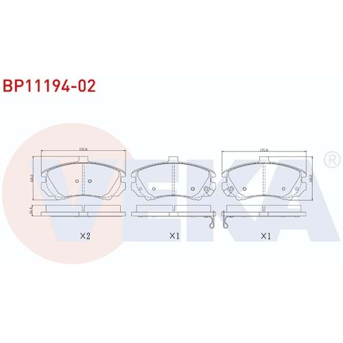 Disk Balata Hyundai ELantra Ön - VEKa