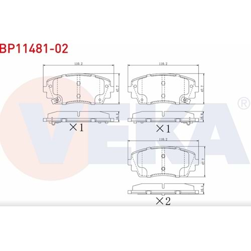 Disk Balata Kia Picanto (TA) 1.1 Ön - VEKa