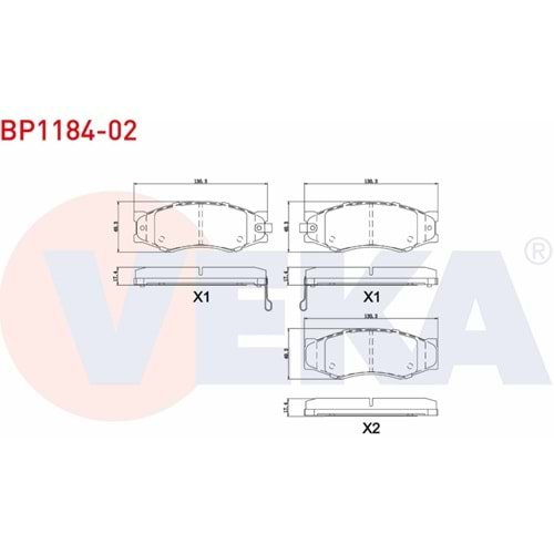 Disk Balata Nissan PickUp D21, D22, Vanette C22 Ön - VEKa