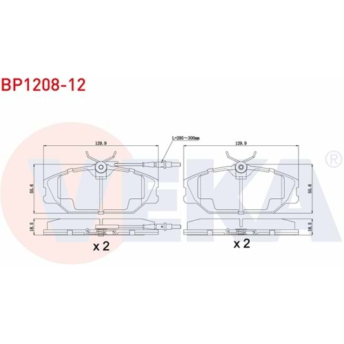 Disk Balata Renault Megane, Laguna, SAFRANE Ön - VEKa