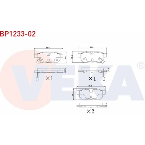 Disk Balata Honda Civic, City, Jazz, Accord Arka - VEKa