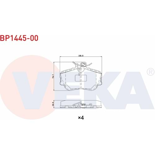 Disk Balata Mercedes 202 C Kasa W202, S202 Ön - VEKa