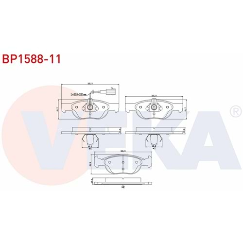 Disk Balata Fiat Marea, Alfa Romeo Ön - VEKa