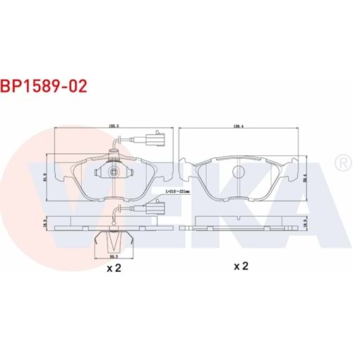 Disk Balata Fiat Marea (185) 2.0İ Ön - VEKa