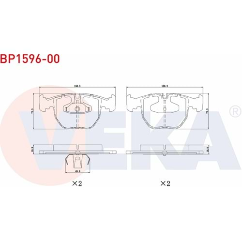 Disk Balata Bmw X3, X5 Ön - VEKa