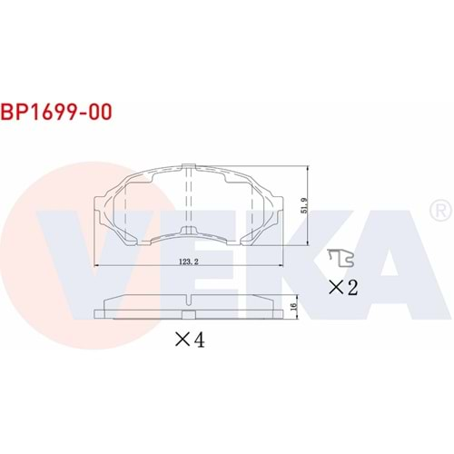 Disk Balata Mazda 323 F VI, SVI Ön - VEKa