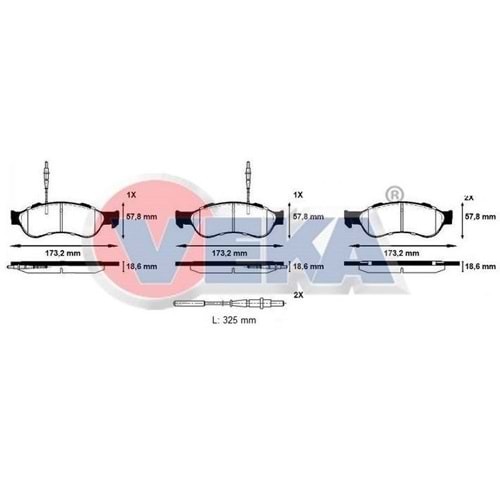 Disk Balata Peugeot J9 PİREMİER Ön - VEKa