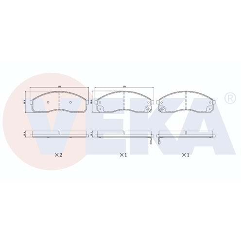 Disk Balata Hyundai H100, Starex, Kia Carnival Ön - VEKa