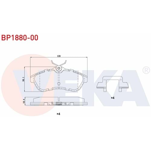 Disk Balata Citroen C2, C3 Ön - VEKa