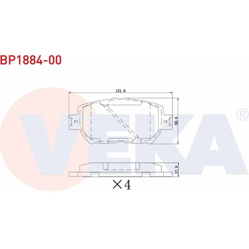 Disk Balata Toyota Camry 2.4 VVT-I Ön - VEKa