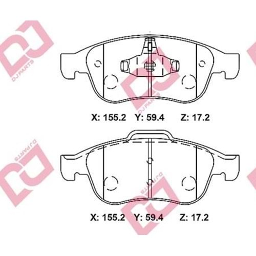 Disk Balata Dacia Lodgy, Duster, Renault Megane III, Fluence, Clio V Ön - DJ