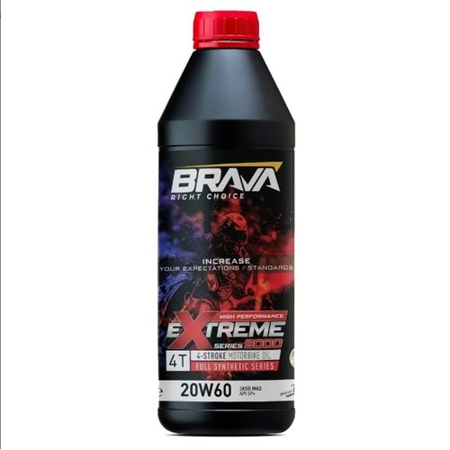BRAVA EXTREME 9000 4T 20W/60 TAM SENTETİK SP + MOTOR YAĞI (1LT)