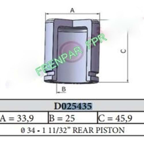 Fren Kaliper Pistonu Arka Hyundai, Kia
