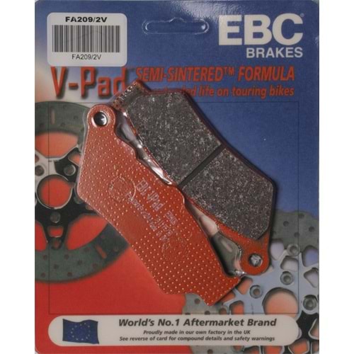 EBC FA209-2V YARI SİNTER BALATA F650 ÖN, R1200 ARKA, CB500 ÖN