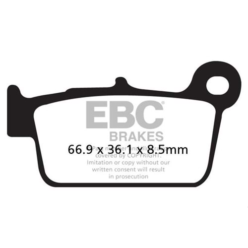 EBC FA367-2R SİNTERLİ BALATA ARKA KX250, YZ125, YZ250, WR250 F, BETA 250 RR 2T, GAS GAS EC 250 2T