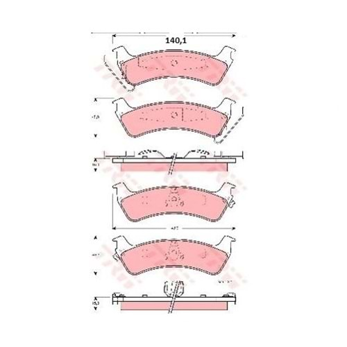 Disk Balata JeepGrand Cherokee I (ZJ) 2.5 Arka - TRW