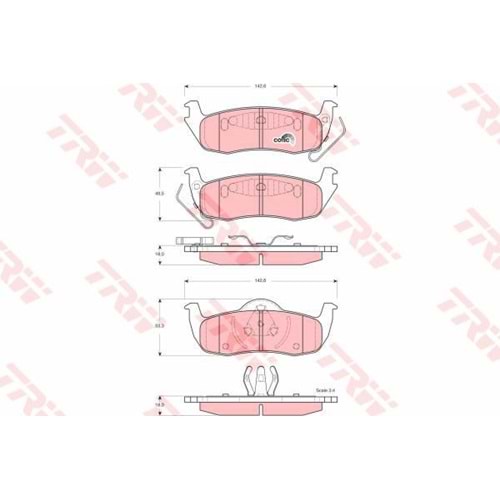 Disk Balata Jeep Grand Cherokee III Arka - TRW