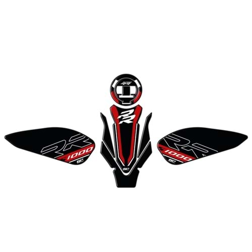 GP Kompozit BMW S 1000 RR 2019-2024 Uyumlu Tank Pad Seti Siyah