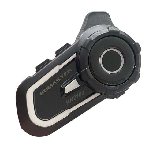 Knmaster KN2100 Motosiklet Kask İnterkom Bluetooth Kulaklık Seti Beyaz