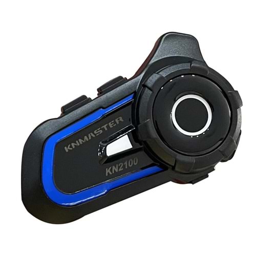 Knmaster KN2100 Motosiklet Kask İnterkom Bluetooth Kulaklık Seti Mavi