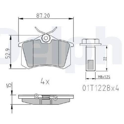 Disk Balata Vw, Audi, Seat, Skoda Renault, Peugeot (İNCE TİP) Arka -