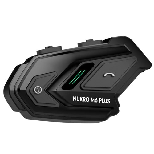 Nukro M6 Plus 6 Kişilik Motosiklet Kask İnterkom Bluetooth Kulaklık Seti Siyah