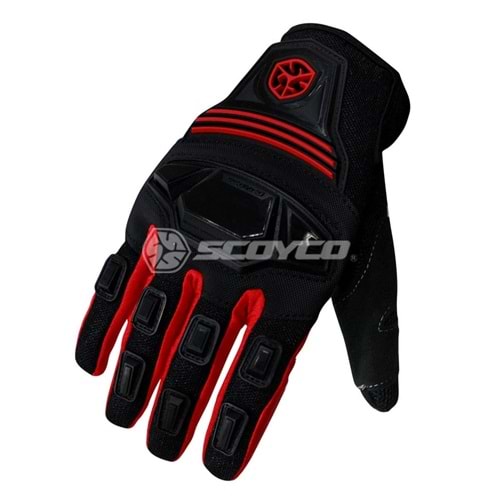 MOTOSİKLET ELDİVENİ YAZLIK - MC24 - SCOYCO - KIRMIZI - S BEDEN
