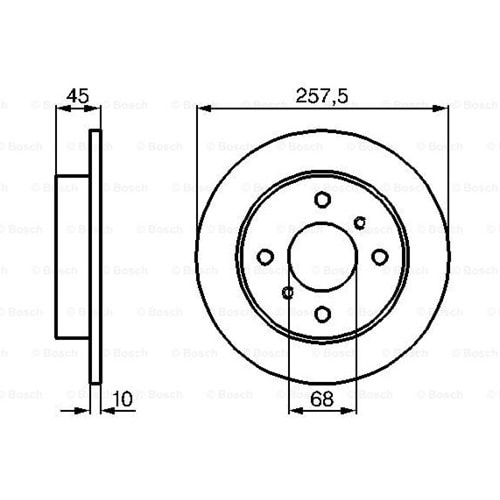 Fren Diski Nissan Primera, Almera, Bluebird Arka - 258 MM