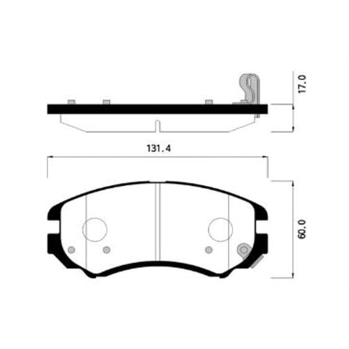 Disk Balata Hyundai Sonata IV, Kia Sportage II Ön -