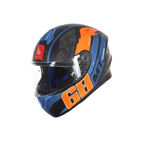 Mt Kask Targo Pro Welcome D4 Full Face Mat Fluor Turuncu - Xl