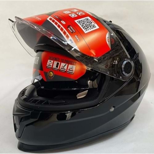 MT Kask Braker A1 Parlak Siyah Motosiklet Kask