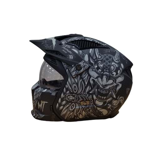 Kask Mt Street Fıghter Sv Hellısh B2 Mat Siyah-Gri