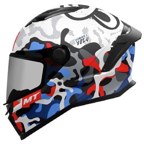 MT Kask Stinger 2 YOZU A7 Motosiklet Kaskı - BEYAZ