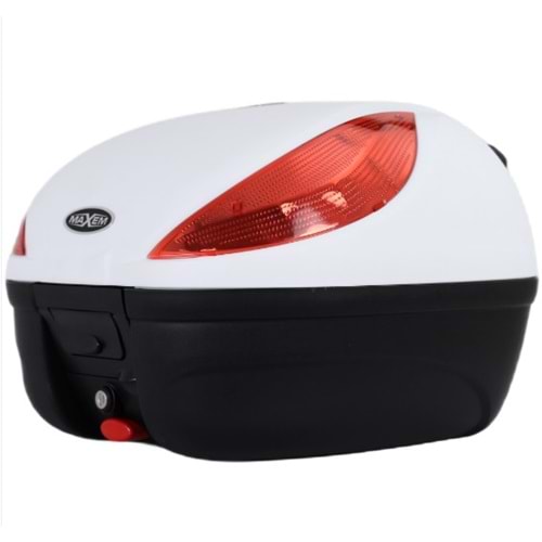 MAXEM SL35 SIRTLIKLI TOPCASE MOTOSİKLET ÇANTASI 35 LİTRE BEYAZ
