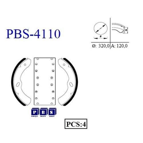 Kampana Balata Isuzu NQR, Turkuaz EM Ön Arka - PBS