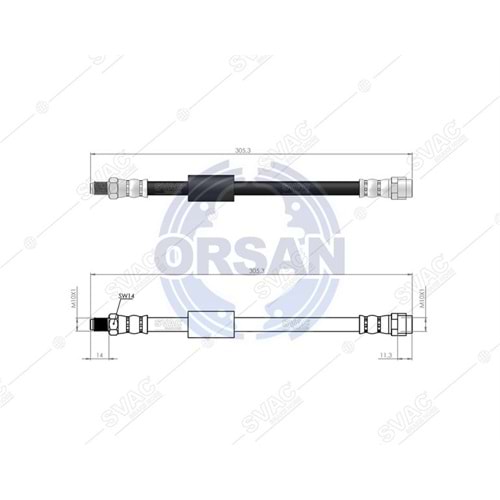 Fren Hortumu Mercedes Ön