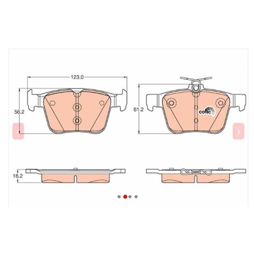 Disk Balata Vw Golf VII, Audi A3, Skoda Octavia, Süper B Arka