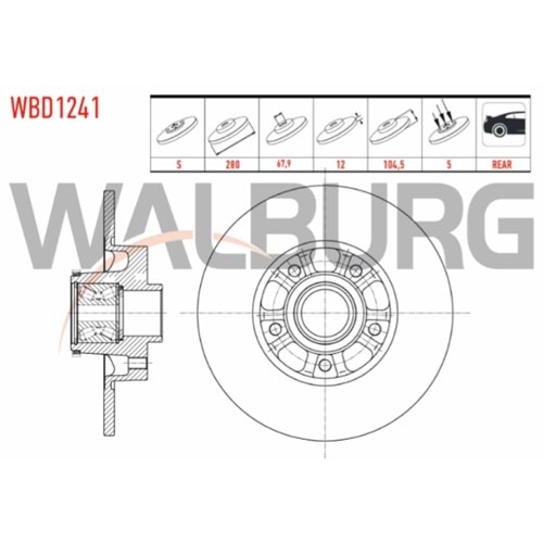 Fren Diski Renault Trafic, Opel Vivaro Arka - 280 mm -