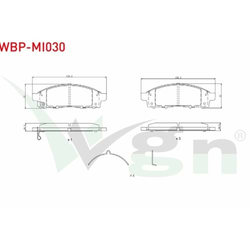 Disk Balata Mitsubishi L200 Ön -