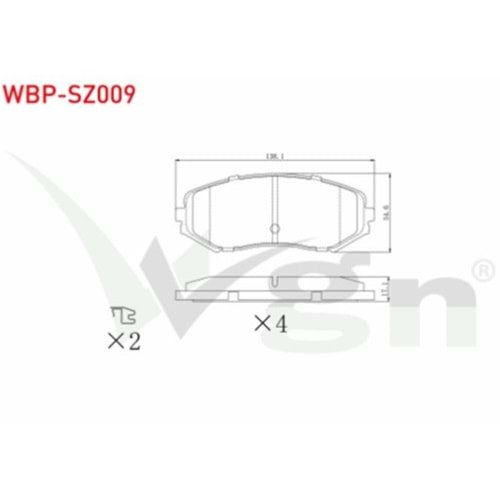 Disk Balata Suzuki Grand Vitara II 05-15 Ön -