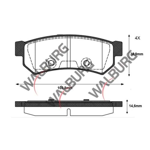 Disk Balata Chevrolet Lacetti (J200) 1.6i Arka - WALBURG