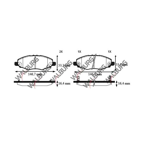 Disk Balata Toyota Hı-Lux VII Pick-Up Ön - WALBURG