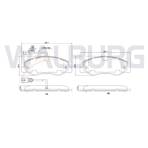 Disk Balata Renault Master, Opel Movano Arka - WALBURG