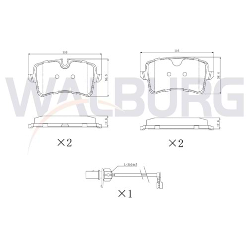 Disk Balata Vw Audi A6 Arka - WALBURG