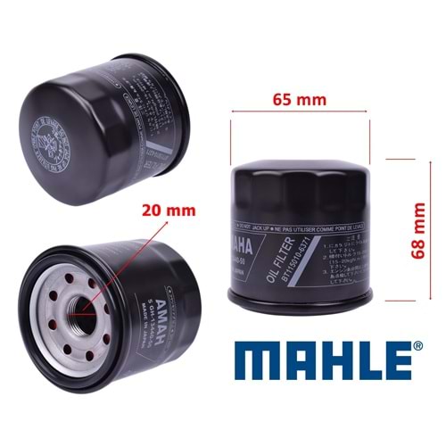 YAĞ FİLTRESİ MAHLE YAMAHA MT-25 R25 OC 1081 (HF204)