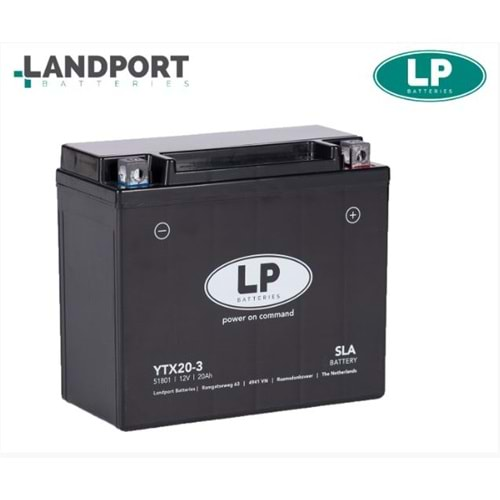 LP YTX20L-SLA 12V-18 AMPER 270 CCA BAKIMSIZ AKÜ